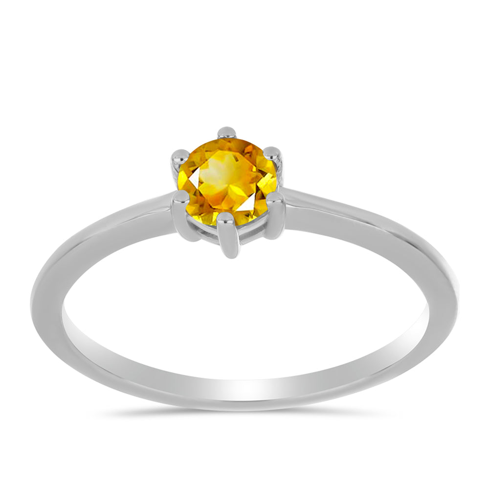Set din Argint 925 ( 2.71 grame ) cu Citrin Ural 1.35 Carate ( Cercei+Inel )