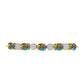 Brățară din Argint 925 Placat cu Aur ( 6.23 grame ) cu Turcoaz Oyster și Topaz Alb 7.44 Carate