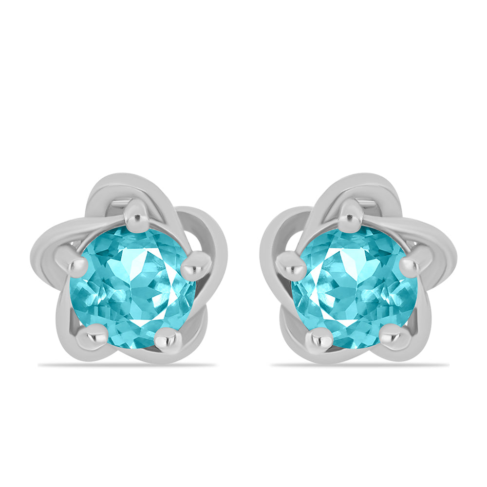 Set din Argint 925 ( 3.26 grame ) cu Cuarț Paraiba 1.82 Carate ( Cercei+Inel+Pandantiv ) 2 