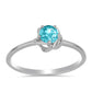 Set din Argint 925 ( 3.26 grame ) cu Cuarț Paraiba 1.82 Carate ( Cercei+Inel+Pandantiv )