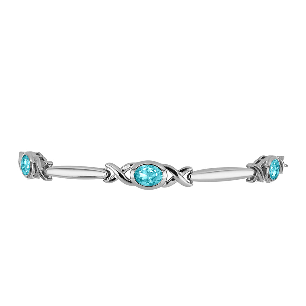 Brățară din Argint 925 ( 7.95 grame ) cu Cuarț Paraiba 2.05 Carate 2 