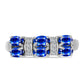 Inel din Argint 925 ( 2.78 grame ) cu Safir Albastru Australian și Topaz Alb 2.19 Carate