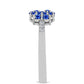 Inel din Argint 925 ( 2.77 grame ) cu Safir Albastru Australian și Topaz Alb 0.47 Carate