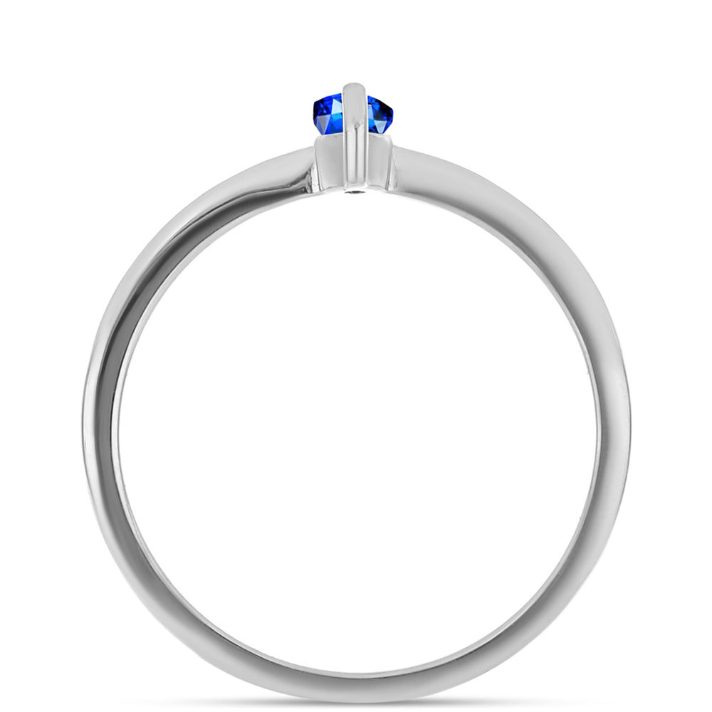 Inel din Argint 925 ( 1.46 grame ) cu Safir Albastru Australian 0.39 Carate 3 