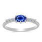 Inel din Argint 925 ( 1.67 grame ) cu Safir Albastru Australian și Topaz Alb 1.06 Carate