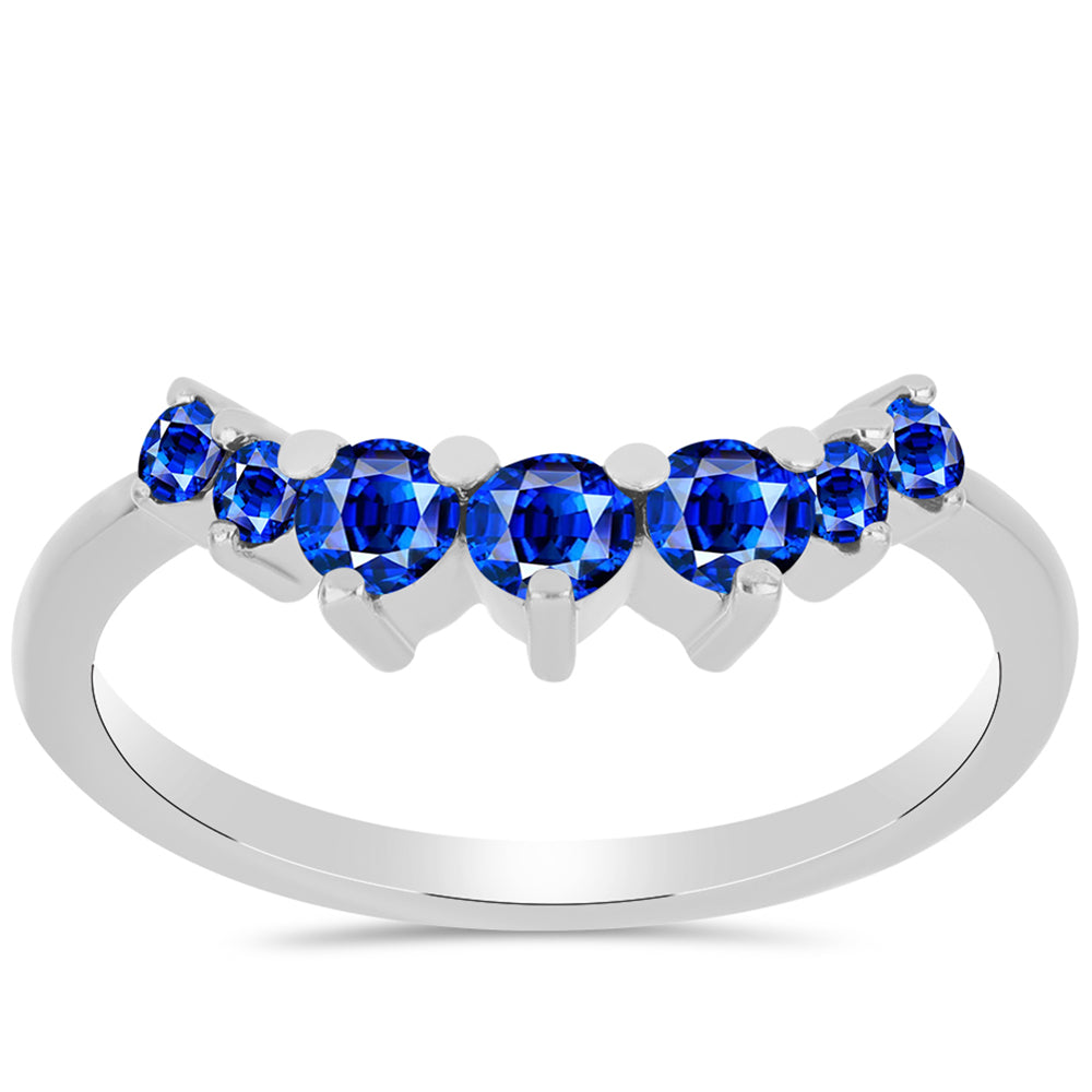 Inel din Argint 925 ( 1.78 grame ) cu Safir Albastru Australian 0.71 Carate 3 