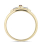 Inel din Argint 925 Placat cu Aur ( 2.12 grame ) cu Diamant Violet și Diamant Alb 0.04 Carate