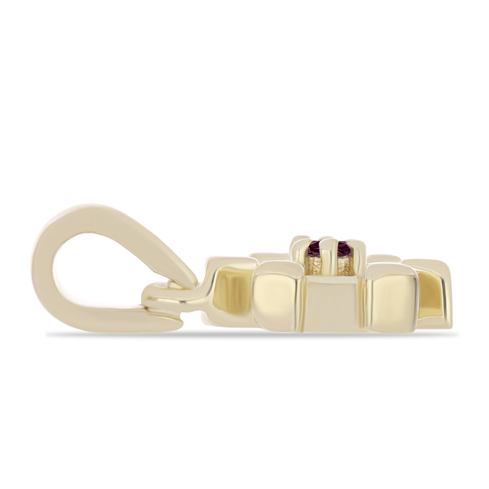 Pandantiv din Argint 925 Placat cu Aur ( 0.49 grame ) cu Diamant Violet 0.01 Carate