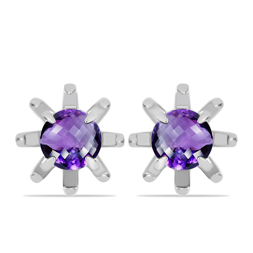 Cercei din Argint 925 ( 1.91 grame ) cu Ametist Marocan 1.52 Carate