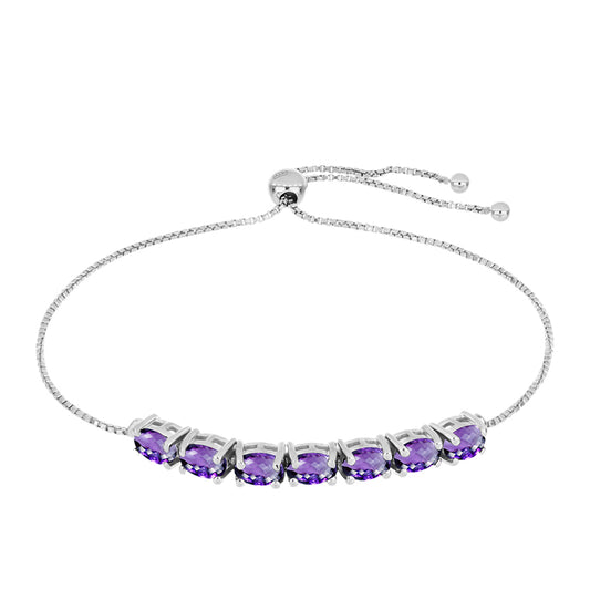 Brățară din Argint 925 ( 4.63 grame ) cu Ametist Marocan 2.98 Carate