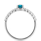 Inel din Argint 925 ( 2.18 grame ) cu Topaz Albastru ”Londra” 0.9 Carate