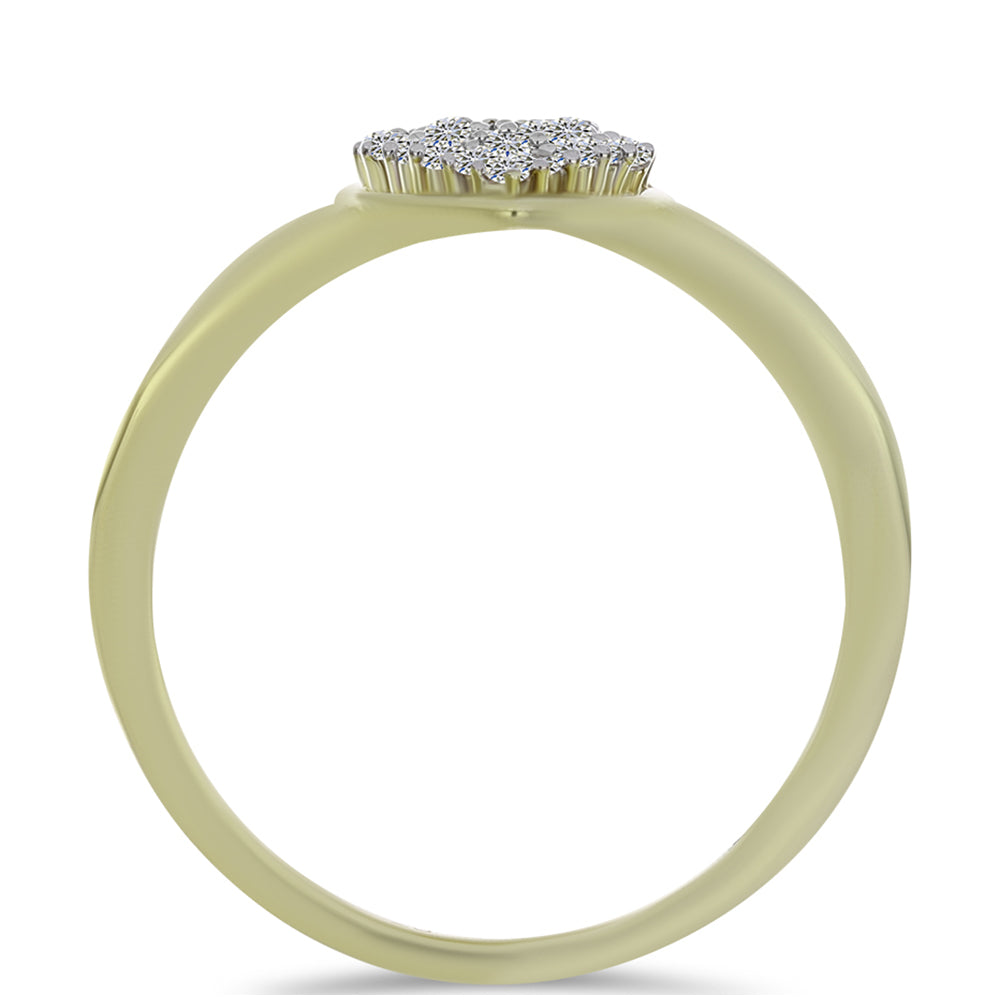 Set din Argint 925 Placat cu Aur ( 5.46 grame ) cu Diamant de culoarea Șampaniei și Topaz Alb 1.19 Carate ( Cercei+Inel+Pandantiv )