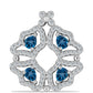 Pandantiv din Argint 925 ( 2.64 grame ) cu Topaz Albastru ”Londra” și Topaz Alb 1.3 Carate