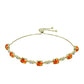 Brățară din Argint 925 Placat cu Aur ( 6.93 grame ) cu Opal de Foc American și Topaz Alb 3.82 Carate
