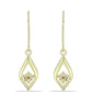 Cercei din Argint 925 Placat cu Aur ( 2.98 grame ) cu Diamant de culoarea Șampaniei 0.01 Carate