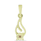 Pandantiv din Argint 925 Placat cu Aur ( 0.95 grame ) cu Diamant de culoarea Șampaniei 0.01 Carate