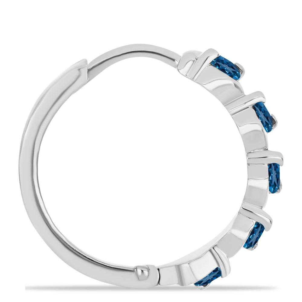 Cercei din Argint 925 ( 4.11 grame ) cu Topaz Albastru ”Londra” 1.33 Carate 2 