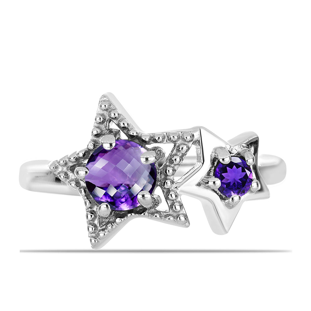 Inel din Argint 925 ( 2.61 grame ) cu Ametist Marocan 0.54 Carate 1 