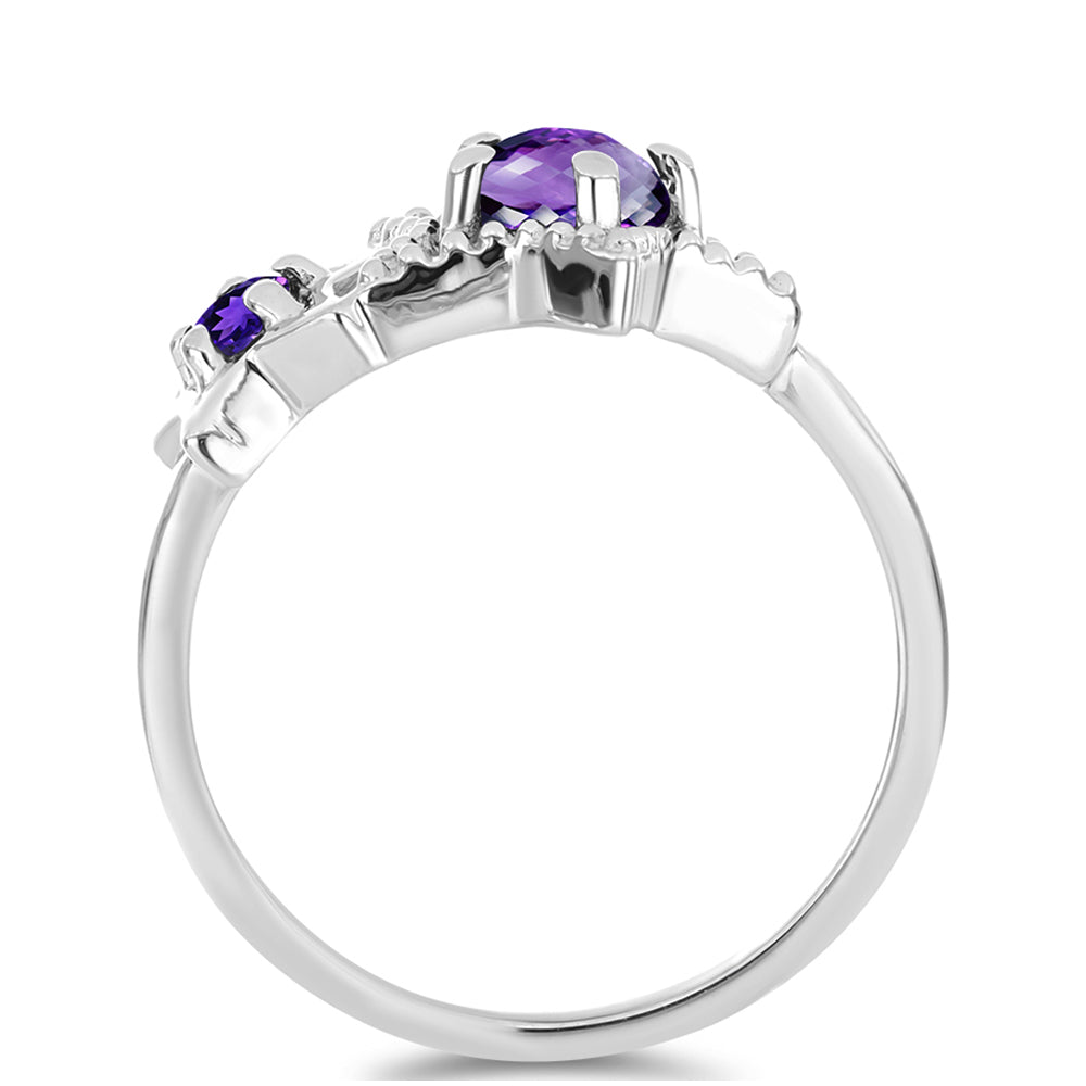 Inel din Argint 925 ( 2.61 grame ) cu Ametist Marocan 0.54 Carate 2 