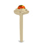 Inel din Argint 925 Placat cu Aur ( 2.26 grame ) cu Opal de Foc American 0.35 Carate