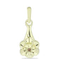 Pandantiv din Argint 925 Placat cu Aur ( 1.02 grame ) cu Diamant de culoarea Șampaniei 0.01 Carate