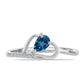 Inel din Argint 925 ( 1.76 grame ) cu Topaz Albastru ”Londra” și Topaz Alb 0.56 Carate