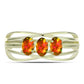 Inel din Argint 925 Placat cu Aur ( 2.63 grame ) cu Opal de Foc American 0.6 Carate