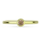 Inel din Argint 925 Placat cu Aur ( 1.79 grame ) cu Diamant de culoarea Șampaniei 0.12 Carate