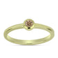 Inel din Argint 925 Placat cu Aur ( 1.79 grame ) cu Diamant de culoarea Șampaniei 0.12 Carate