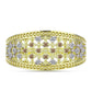Inel din Argint 925 Placat cu Aur ( 3.26 grame ) cu Diamant de culoarea Șampaniei și Diamant Alb 0.2 Carate