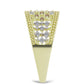 Inel din Argint 925 Placat cu Aur ( 3.26 grame ) cu Diamant de culoarea Șampaniei și Diamant Alb 0.2 Carate
