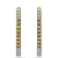 Cercei din Argint 925 Placat cu Aur ( 3.22 grame ) cu Diamant de culoarea Șampaniei și Diamant Alb 0.21 Carate