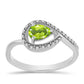 Inel din Argint 925 ( 2.42 grame ) cu Peridot Changbai 0.74 Carate
