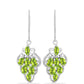 Cercei din Argint 925 ( 4.6 grame ) cu Peridot Changbai 3.06 Carate