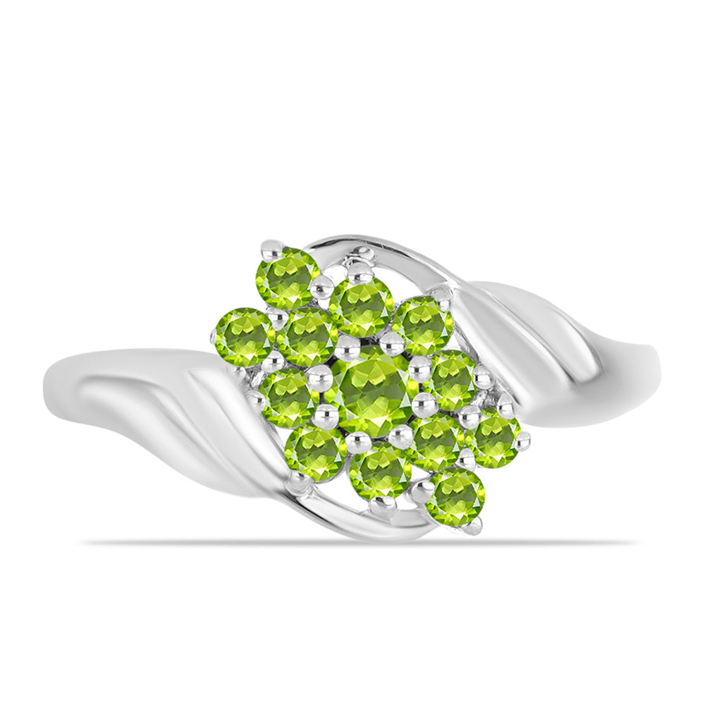 Inel din Argint 925 ( 2.42 grame ) cu Peridot Changbai 0.56 Carate 1 
