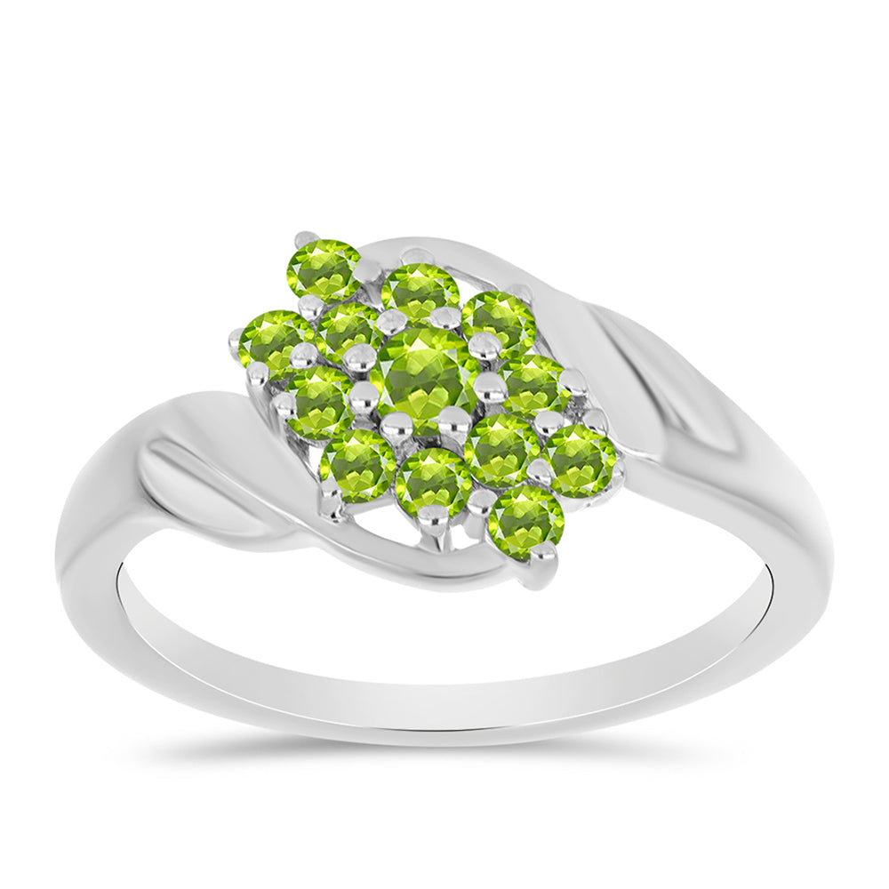 Inel din Argint 925 ( 2.42 grame ) cu Peridot Changbai 0.56 Carate 3 