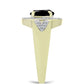 Inel din Argint 925 Placat cu Aur ( 4.28 grame ) cu Onix Negru Suwar și Topaz Alb 1.83 Carate