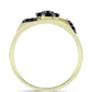 Inel din Argint 925 Placat cu Aur ( 2.02 grame ) cu Onix Negru Suwar 0.42 Carate