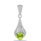 Pandantiv din Argint 925 ( 1.16 grame ) cu Peridot Changbai și Topaz Alb 0.71 Carate