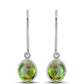 Cercei din Argint 925 ( 1.07 grame ) cu Peridot Changbai 2.62 Carate