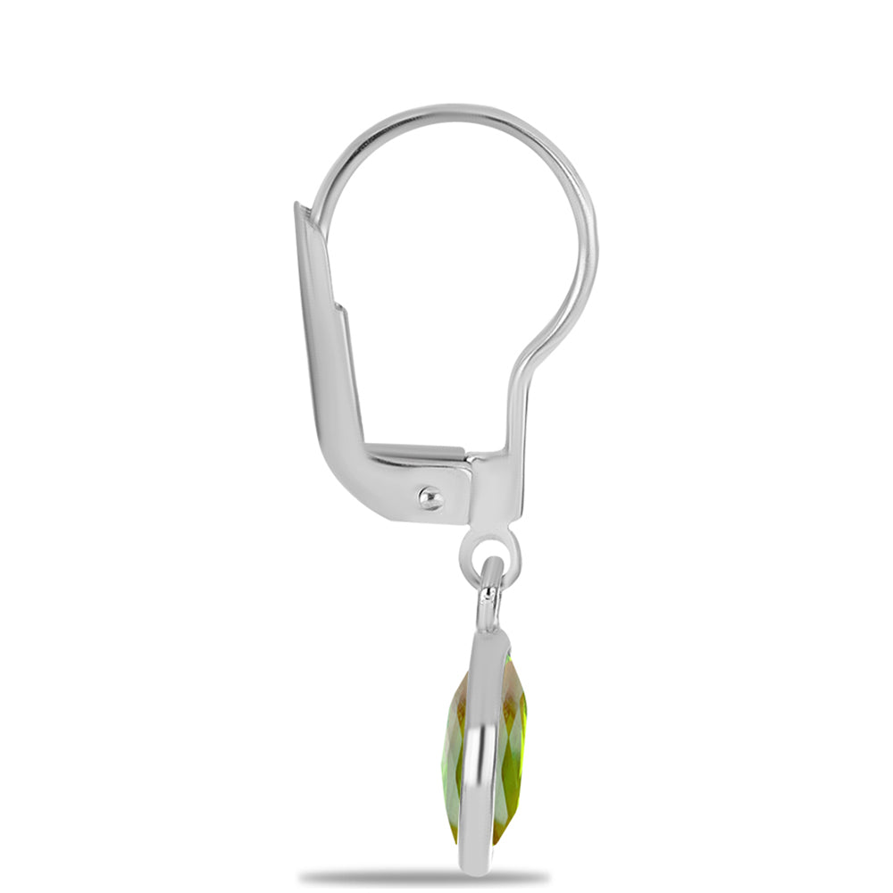 Cercei din Argint 925 ( 1.07 grame ) cu Peridot Changbai 2.62 Carate 2 