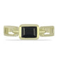 Inel din Argint 925 Placat cu Aur ( 3.18 grame ) cu Onix Negru Suwar 0.86 Carate
