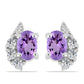 Cercei din Argint 925 ( 1.74 grame ) cu Ametist Rose de France și Topaz Alb 1.05 Carate