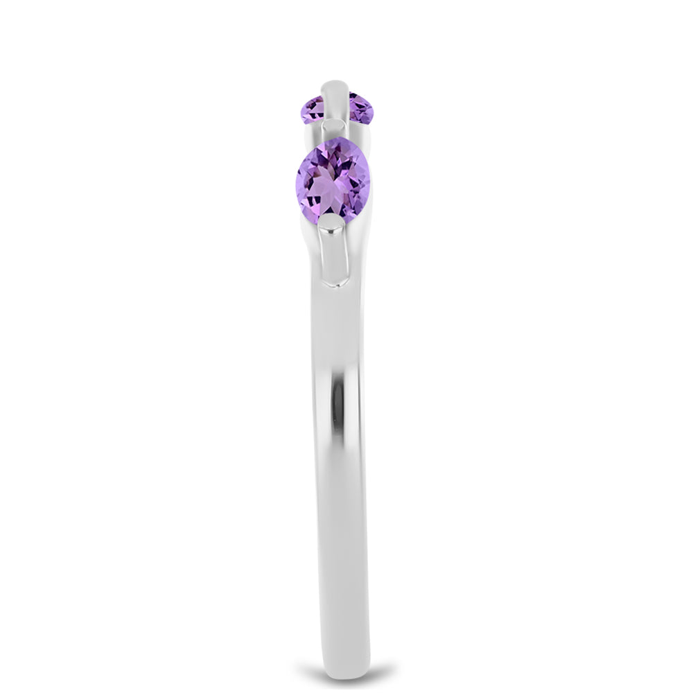 Inel din Argint 925 ( 1.9 grame ) cu Ametist Rose de France 0.44 Carate 4 
