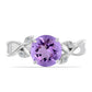 Inel din Argint 925 ( 2.18 grame ) cu Ametist Rose de France și Topaz Alb 1.65 Carate