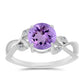 Inel din Argint 925 ( 2.18 grame ) cu Ametist Rose de France și Topaz Alb 1.65 Carate