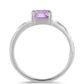 Inel din Argint 925 ( 2.79 grame ) cu Ametist Rose de France și Topaz Alb 1.43 Carate