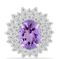 Inel din Argint 925 ( 6.37 grame ) cu Ametist Rose de France și Topaz Alb 5.86 Carate