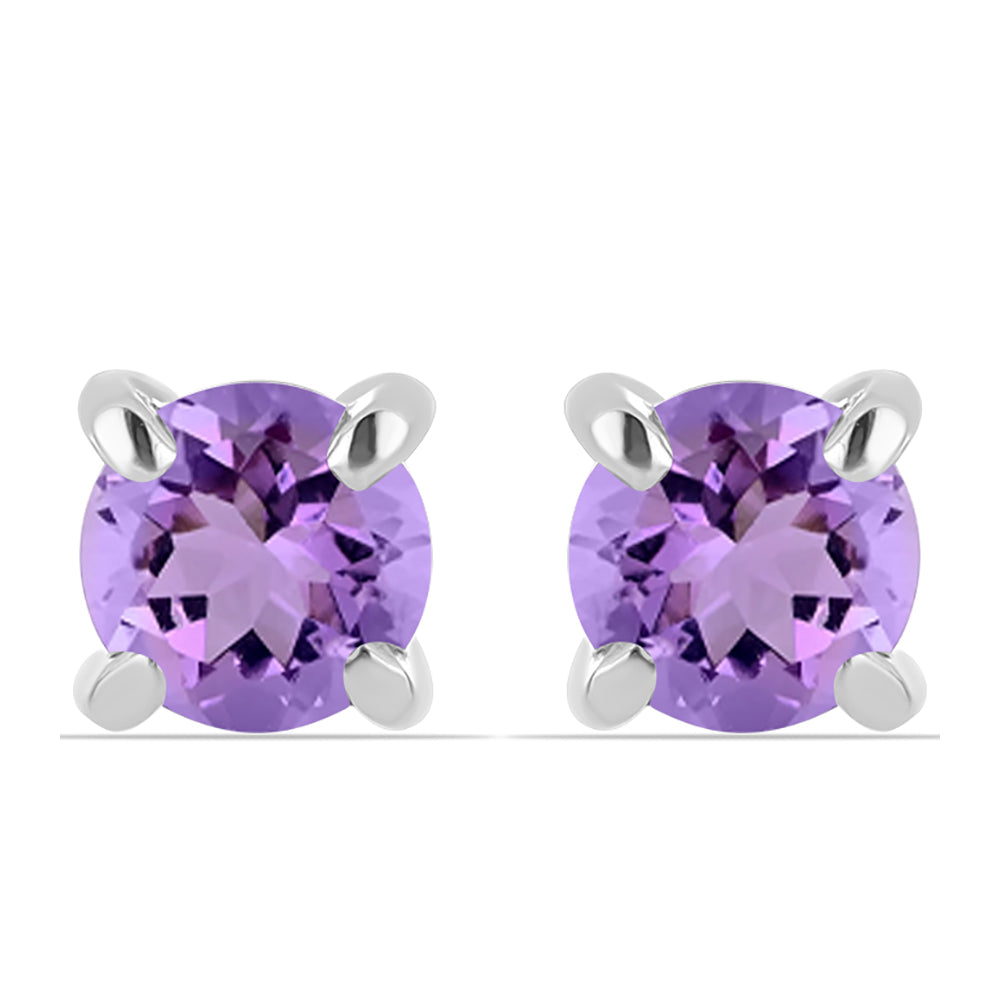 Cercei din Argint 925 ( 1.17 grame ) cu Ametist Rose de France 0.86 Carate