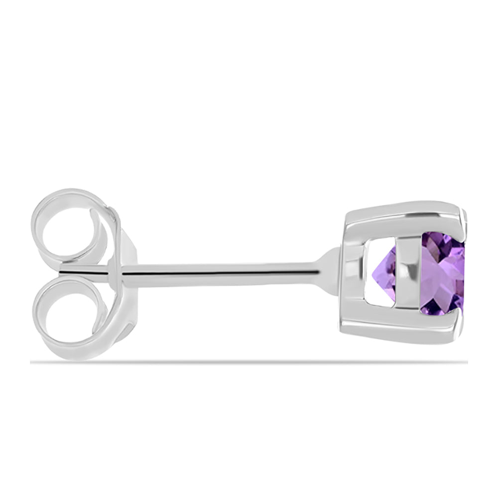 Cercei din Argint 925 ( 1.17 grame ) cu Ametist Rose de France 0.86 Carate 2 